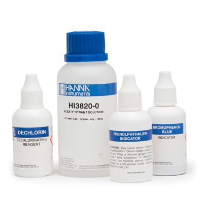 HI3820-100 Acidity Chemical Test Kit Replacement Reagents 100 Tests | Methyl Orange Method | EnvMart