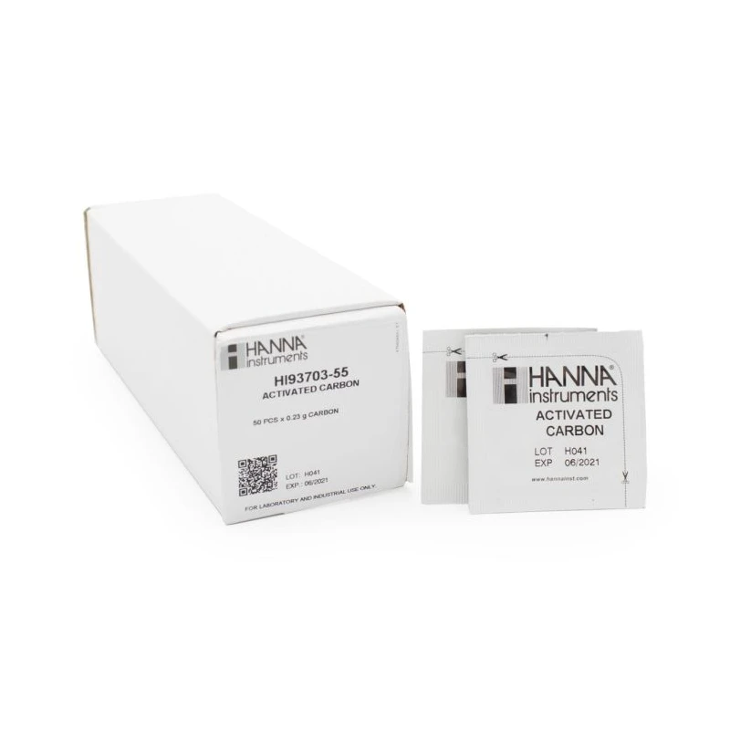 Hanna HI93703-55 Activated Carbon Packets for Sample Preparation, 50 Pack | EnvMart