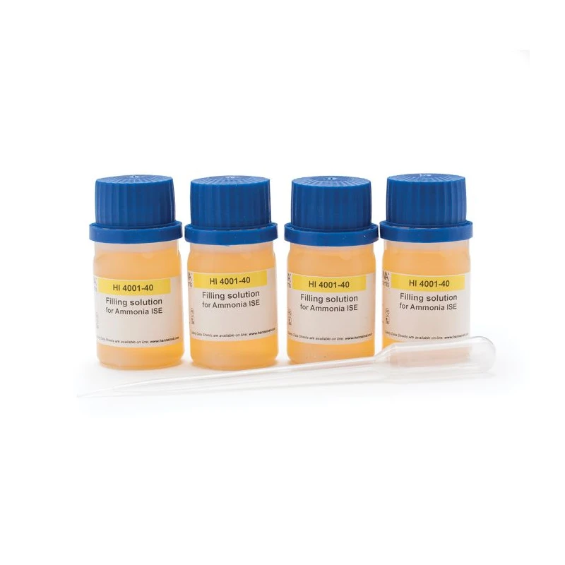 Hanna HI4001-40 Ammonia ISE Filling Solution 4x30 mL | For Ammonia Gas Sensing Electrodes | EnvMart