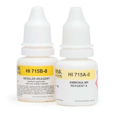 Ammonia Medium-Range Checker Reagents HI715-25, 25 Tests, Nessler Method | EnvMart
