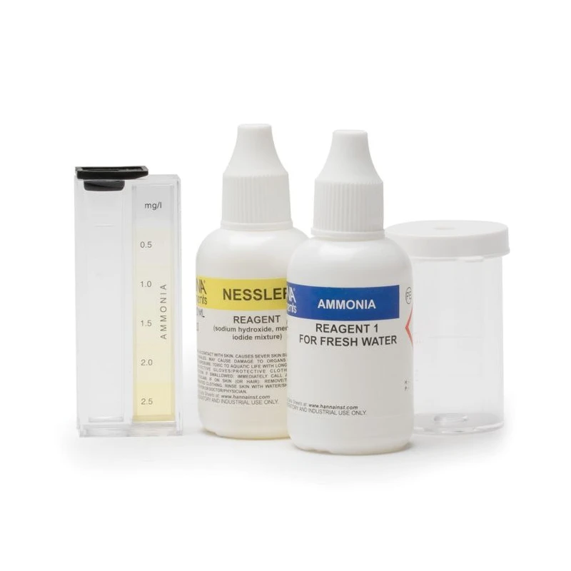 Ammonia Test Kit for Fresh Water HI3824, 0.0–2.5 mg/L, Nessler Method, 25 Tests | EnvMart