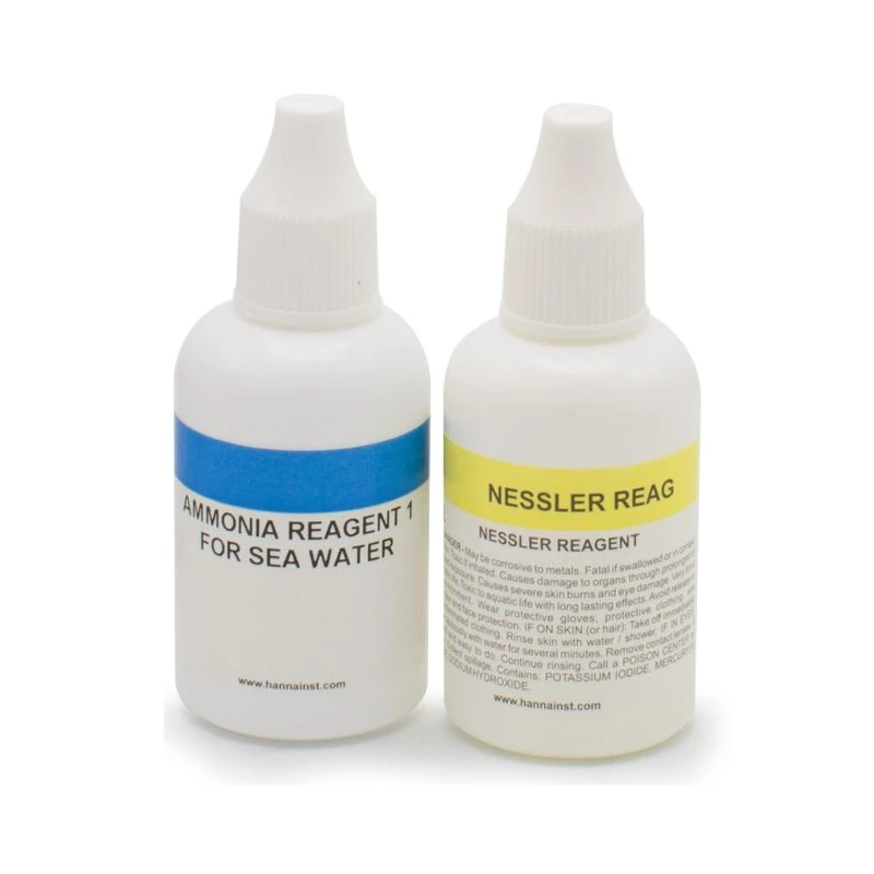 Ammonia Test Kit Reagents HI3826-025, Nessler Method, 25 Tests, Seawater | EnvMart