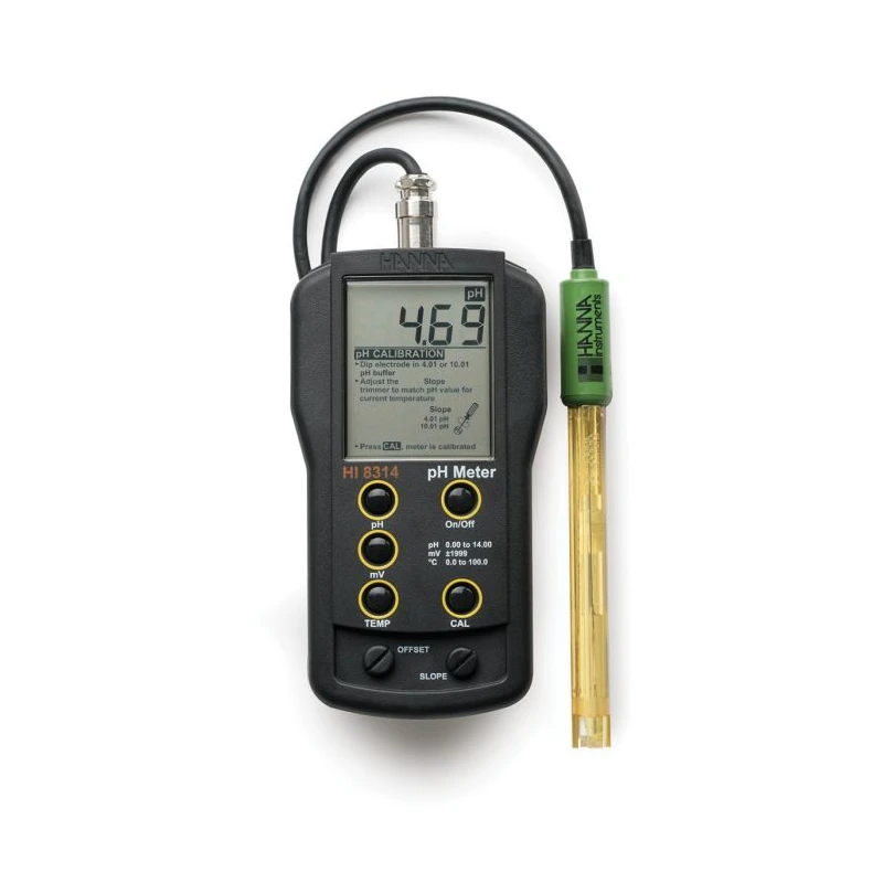 Hanna HI8314-1 Analog pH/mV/°C Meter with HI1217D Electrode | EnvMart