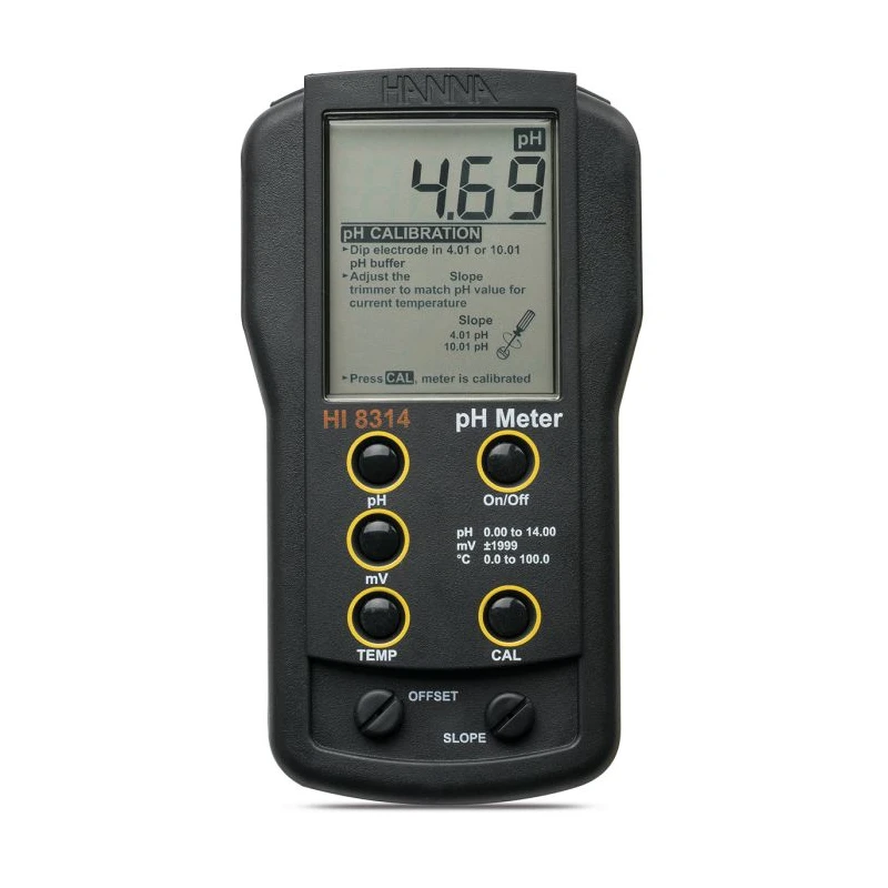 Hanna HI8314-1 Analog pH/mV/°C Meter with HI1217D Electrode | EnvMart