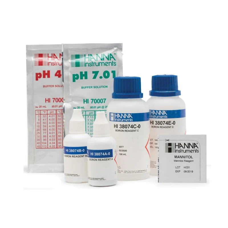 Boron Chemical Test Kit Replacement Reagents HI38074-100, 100 Tests, Boric Acid Method | EnvMart