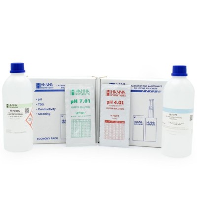 Calibration Bundle HI54710 Food pH Buffer Sachets, Storage & Cleaning Solution | EnvMart
