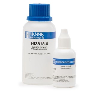 HI3818-100 Carbon Dioxide Test Kit Replacement Reagents, Phenolphthalein Method, 110 Tests | EnvMart