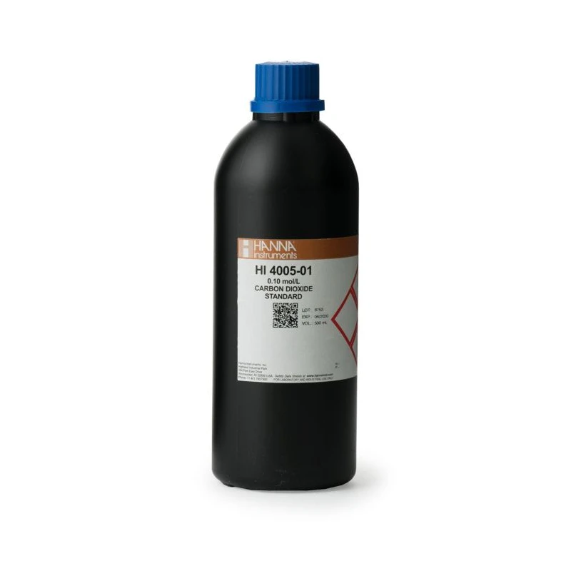 0.1M Carbon Dioxide ISE Standard Solution HI4005-01, 500 mL Calibration Bottle | EnvMart