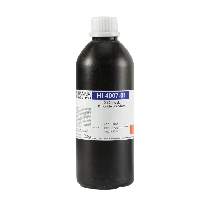 Hanna HI4007-01 Chloride ISE Standard Solution 0.1M 500 mL Bottle | EnvMart