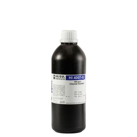 Hanna HI4007-02 Chloride ISE 100 ppm Standard Solution 500 mL | EnvMart