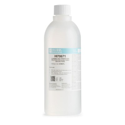 Cleaning & Disinfection Solution HI70671L for Algae, Fungi, Bacteria, 500 mL pH Electrode Cleaner | EnvMart