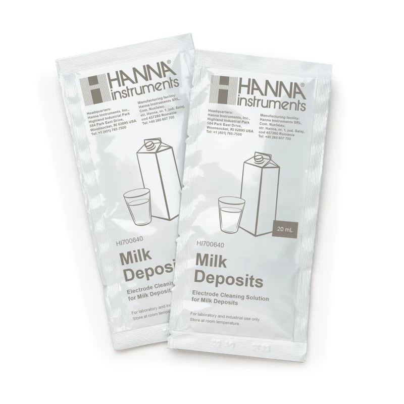 Hanna HI700641P Cleaning & Disinfection Solution for Dairy Products, 25 x 20 mL Sachets | EnvMart