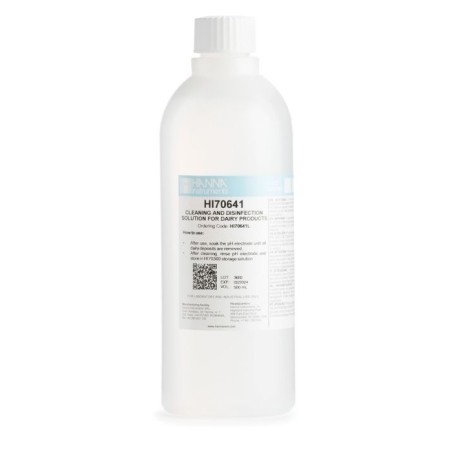 Hanna HI70641L Dairy pH Electrode Cleaning Solution 500 mL | EnvMart