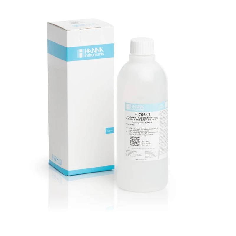 Hanna HI70641L Dairy pH Electrode Cleaning Solution 500 mL | EnvMart