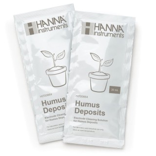 Hanna HI700664P Alkaline Cleaning Solution for Humus Deposits, pH Electrodes, 25 x 20 mL | EnvMart
