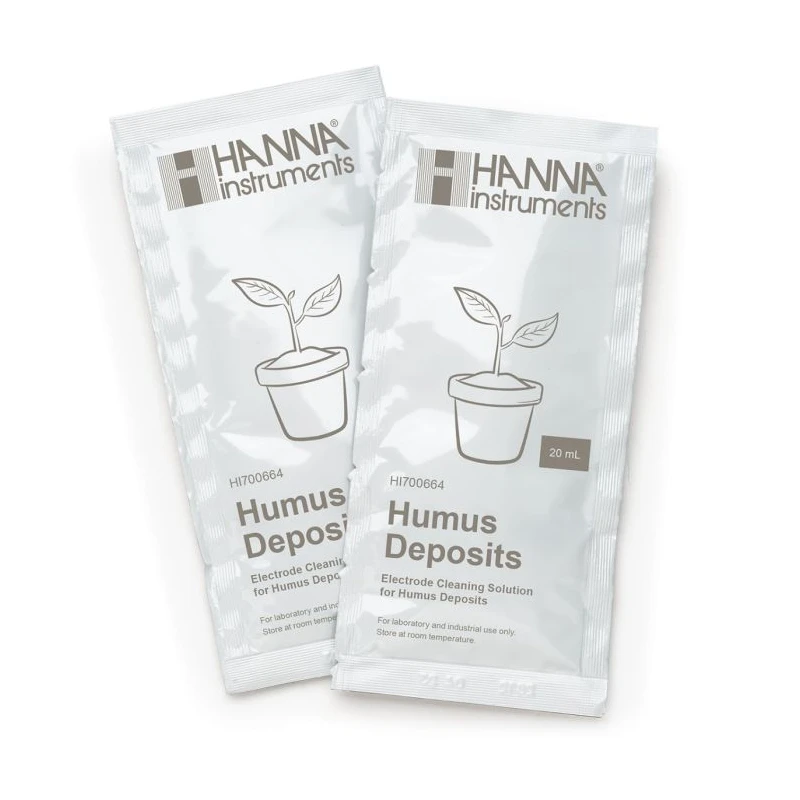 Hanna HI700664P Alkaline Cleaning Solution for Humus Deposits, pH Electrodes, 25 x 20 mL | EnvMart