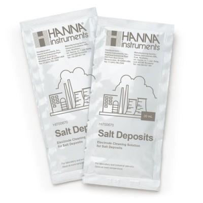 Hanna HI700670P Cleaning Solution for Salt Deposits, 25 x 20 mL Sachets | EnvMart
