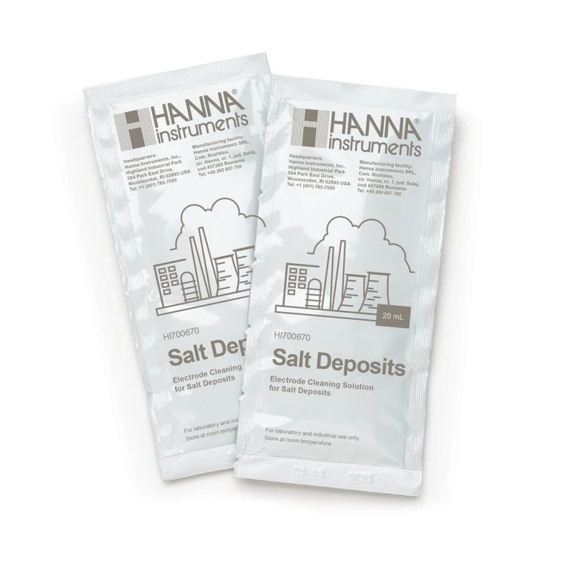 Hanna HI700670P Cleaning Solution for Salt Deposits, 25 x 20 mL Sachets | EnvMart