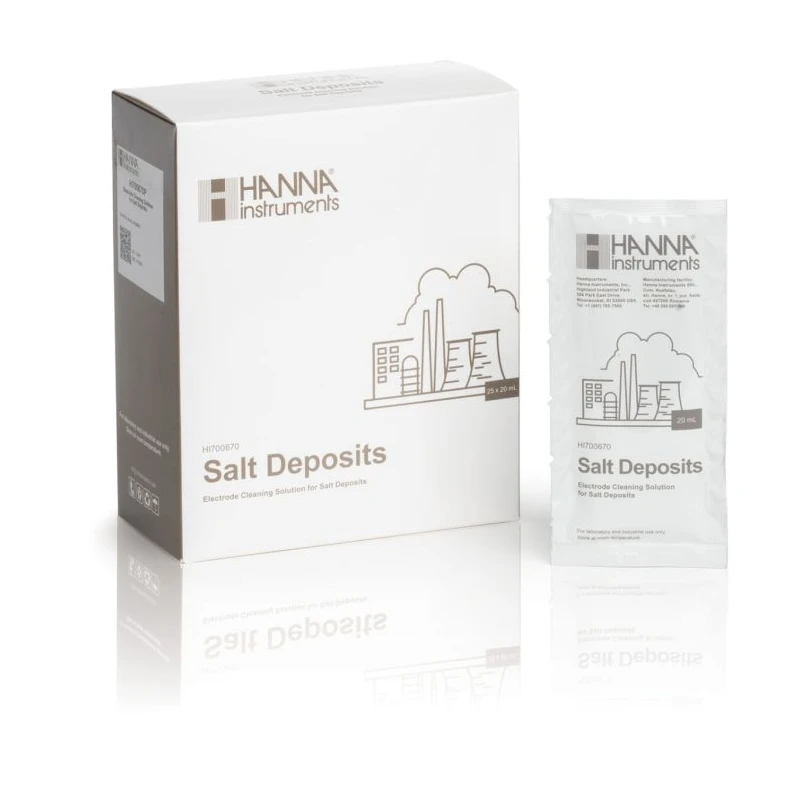 Hanna HI700670P Cleaning Solution for Salt Deposits, 25 x 20 mL Sachets | EnvMart