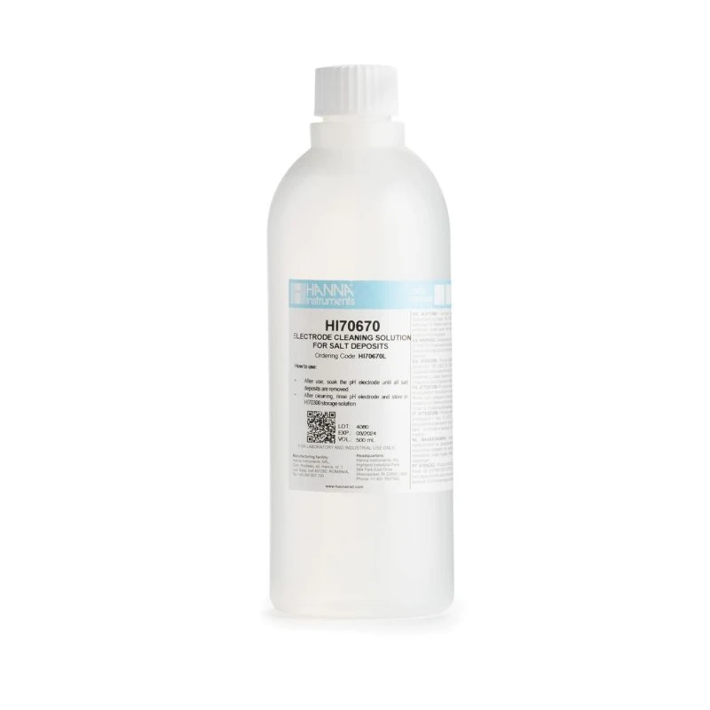 Hanna HI70670L Cleaning Solution for Salt Deposits 500 mL | EnvMart