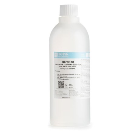 Hanna HI70670L Cleaning Solution for Salt Deposits 500 mL | EnvMart