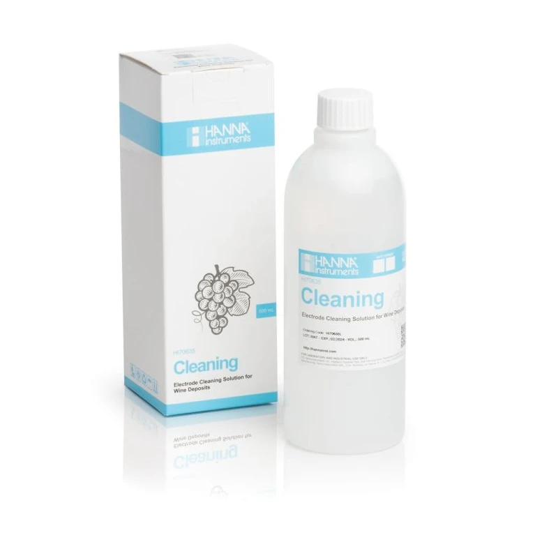 Hanna HI70635L Cleaning Solution for Wine Deposits, 500 mL Bottle | EnvMart