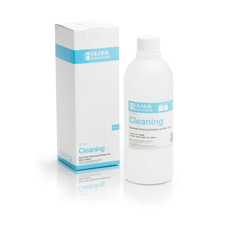 Cleaning Solution for Wine Stains HI70636L 500 mL | pH Electrode Cleaning Solution | EnvMart