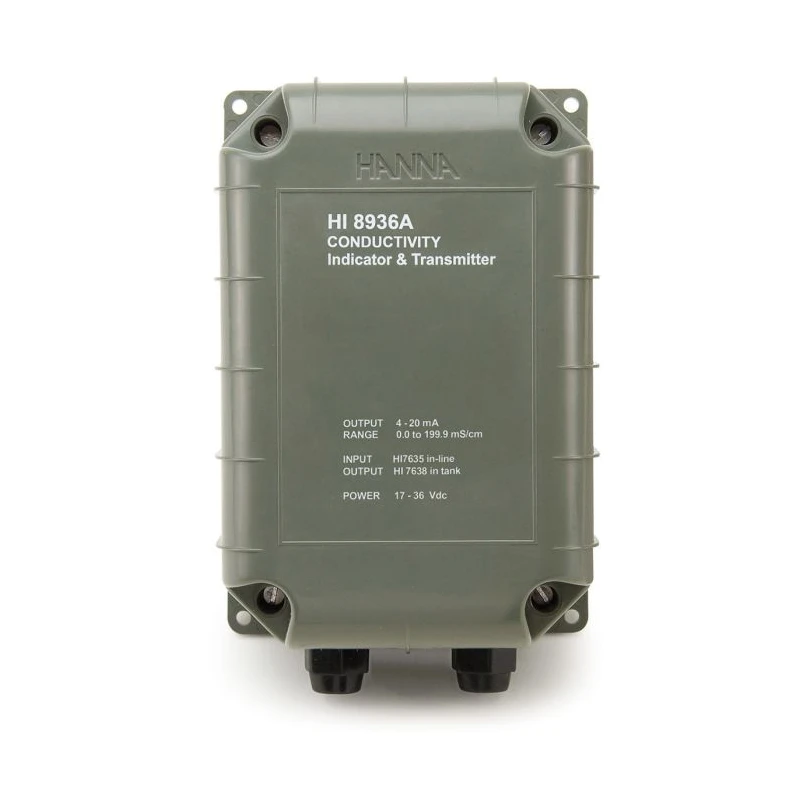 Conductivity Transmitter HI8936, Four-Ring Probe, 0.0–199.9 mS/cm, IP65 | EnvMart