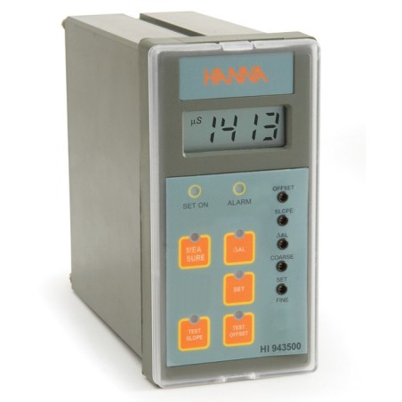 Hanna HI943500C Conductivity Analog Controller, Panel Mounted, 0-1999 µS/cm, 4-20 mA Output | EnvMart