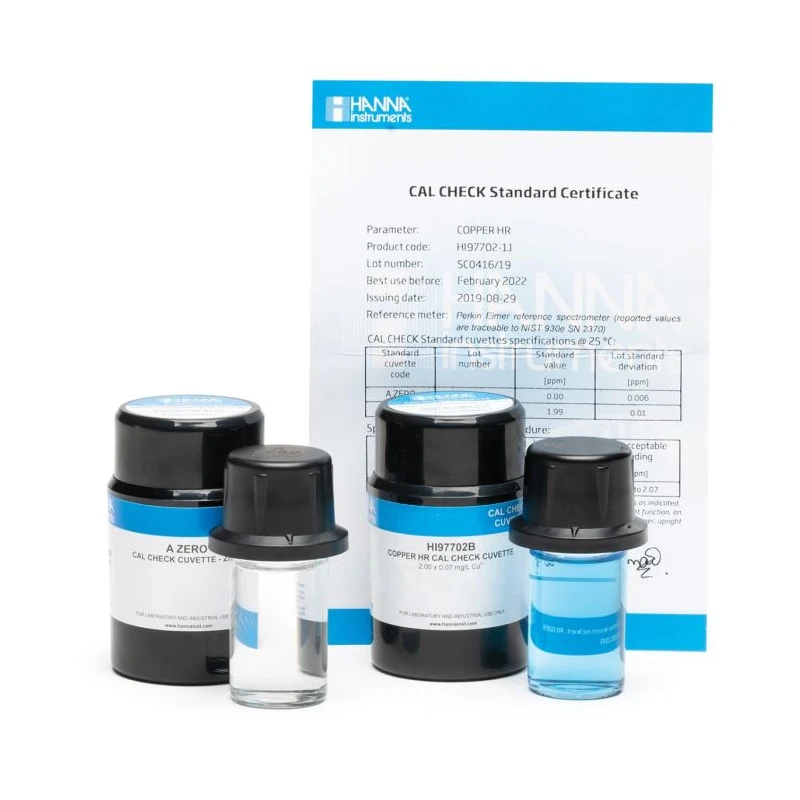 Copper High Range CAL Check Standards HI97702-11 for HI97702 Photometer | EnvMart