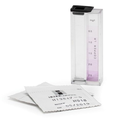 Copper Chemical Test Kit HI3847 | Bicinchoninate Colorimetric, 0.0–2.5 mg/L, 100 Tests, EnvMart
