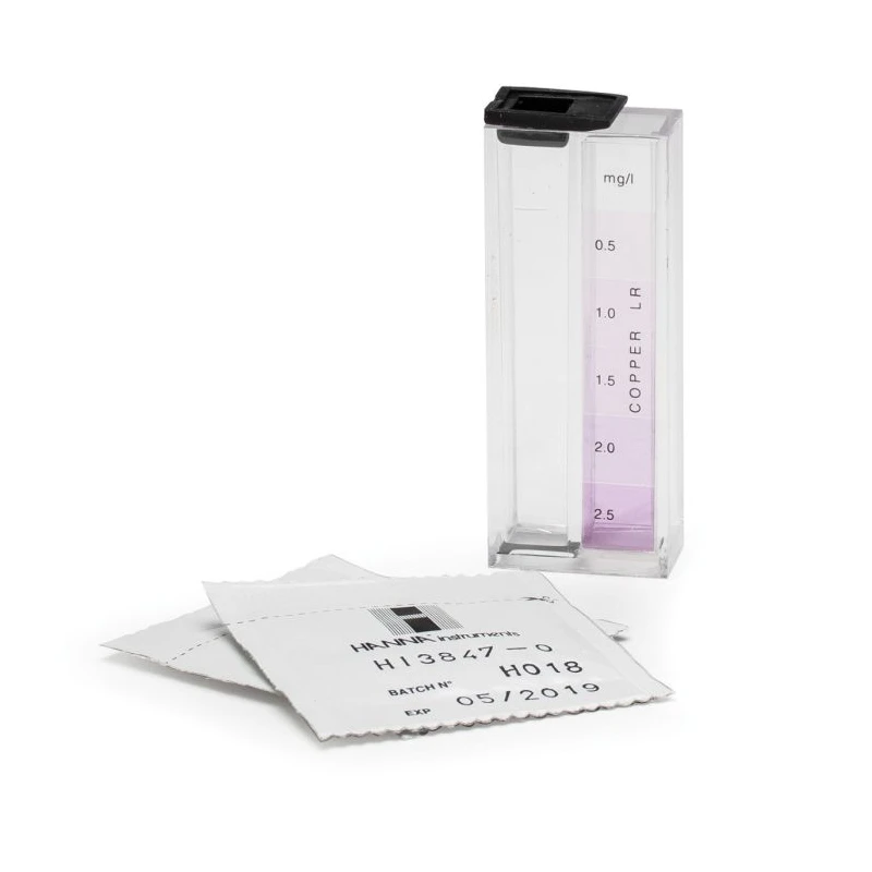 Copper Chemical Test Kit HI3847 | Bicinchoninate Colorimetric, 0.0–2.5 mg/L, 100 Tests, EnvMart