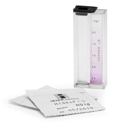 Copper Chemical Test Kit HI3847 | Bicinchoninate Colorimetric, 0.0–2.5 mg/L, 100 Tests, EnvMart