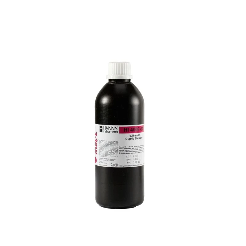 Hanna HI4008-01 Cupric ISE 0.1M Standard Solution 500 mL Calibration | EnvMart