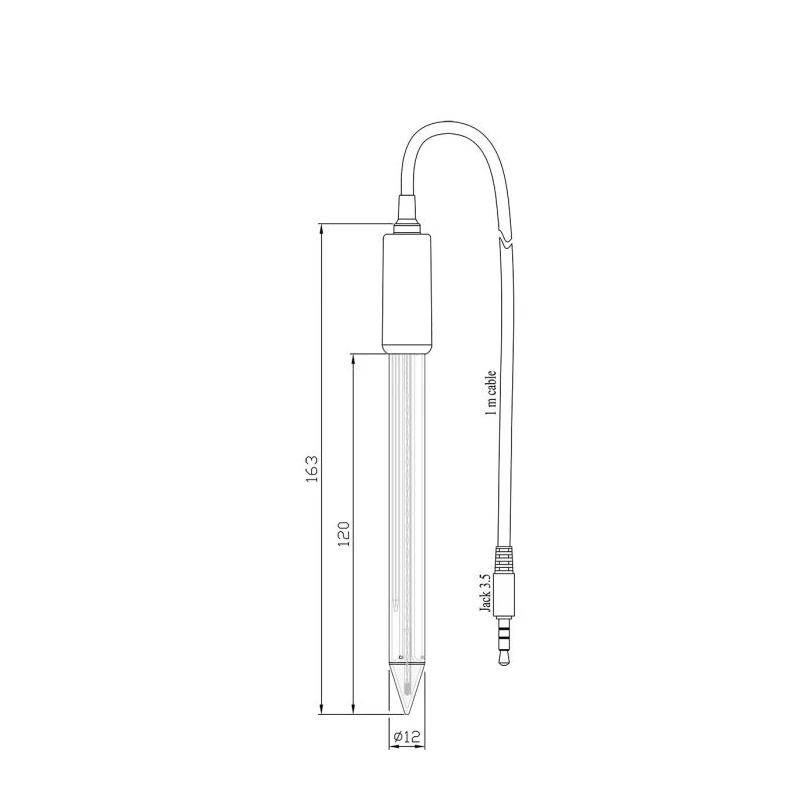 Foodcare FC2100 Digital Glass Body pH Electrode for Dairy, Temperature Sensor | EnvMart