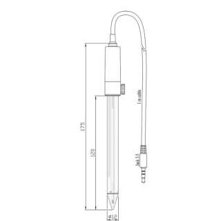 Hanna Digital Glass Body pH Electrode for Semi-Solids and Emulsions - HI10530