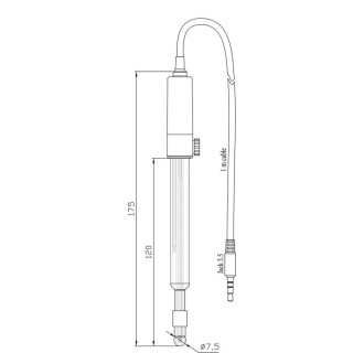 Hanna Digital Glass Body pH Electrode with Clogging Prevention System (CPS™) - HI10480