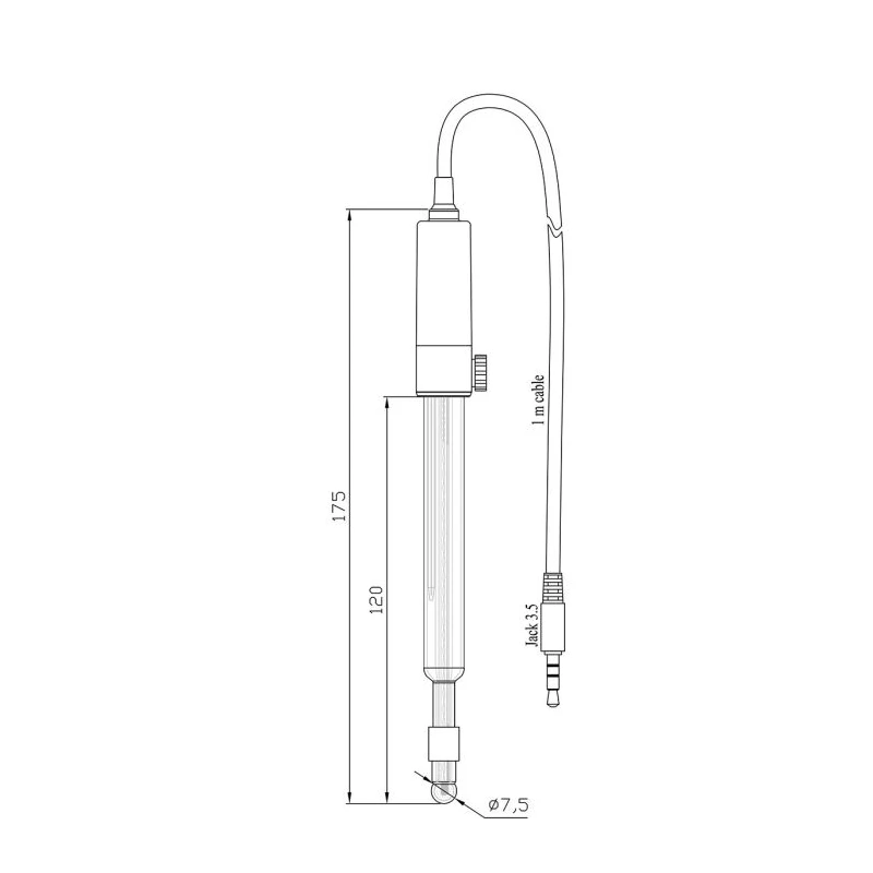 Digital Glass Body pH Electrode HI10480 with CPS™, Microchip, Double Junction | EnvMart