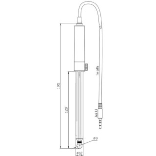 Hanna Digital Glass Body pH Electrode with Matching Pin for General Purpose - HI11311