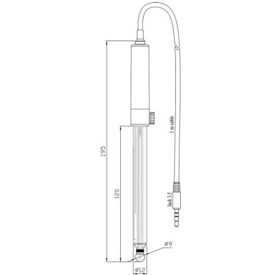 Hanna Digital Glass Body pH Electrode with Matching Pin for General Purpose - HI11311