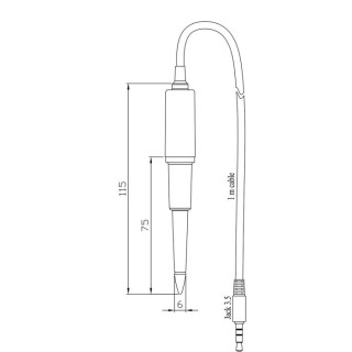 Hanna Digital PVDF Body Foodcare pH Electrode for Dairy Products