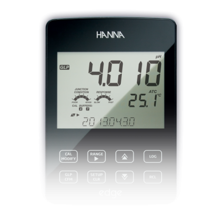 Hanna Instruments HI2030 edge EC Benchtop Meter, Conductivity/TDS/Salinity/Temperature | EnvMart