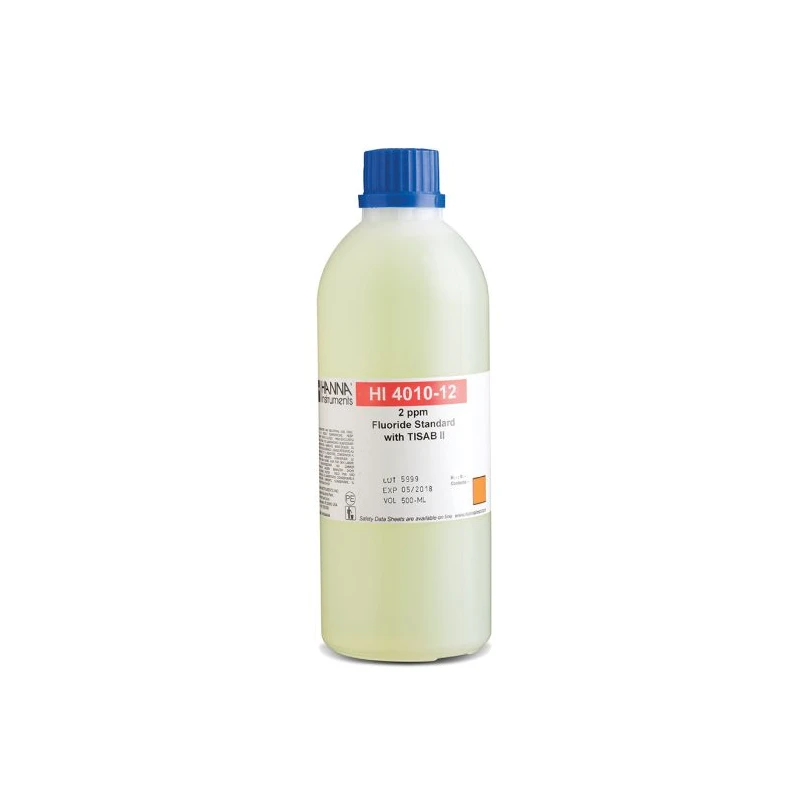 Fluoride ISE 2 ppm Standard Solution with TISAB II 500 mL HI4010-12 | EnvMart