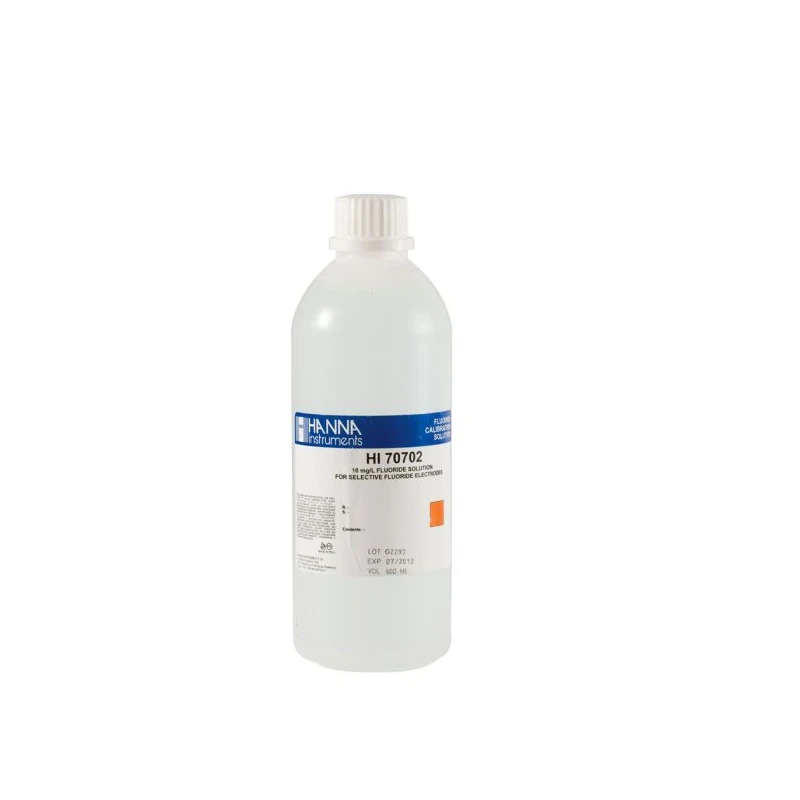 Hanna HI70702L Fluoride Standard Solution 10 mg/L 500 mL | Laboratory ISE Calibration Standard | EnvMart