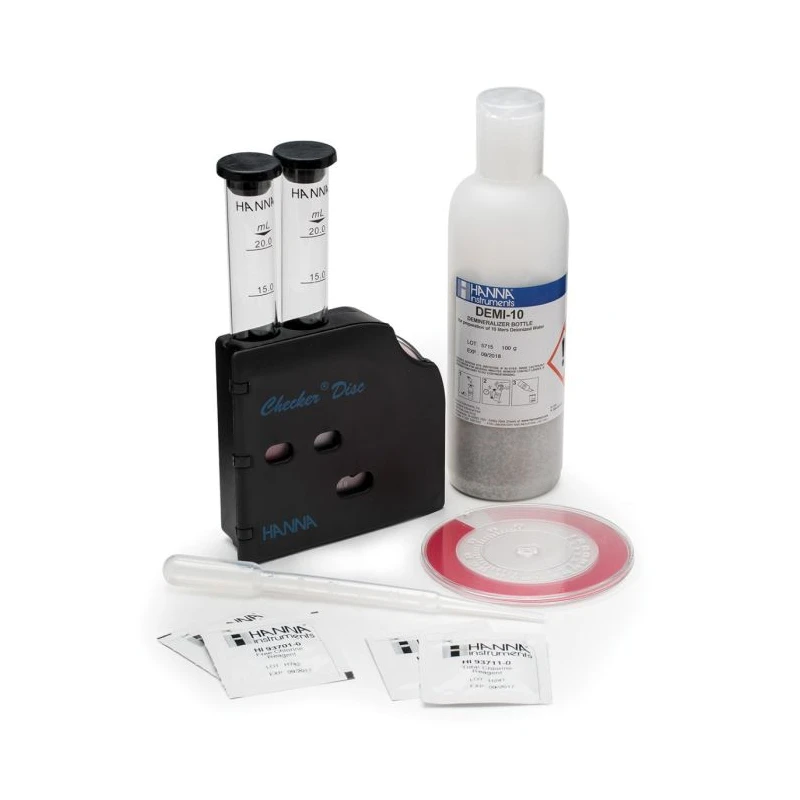 Free and Total Chlorine Test Kit HI38020 | DPD Method, Multi-Range, 200 Tests | EnvMart