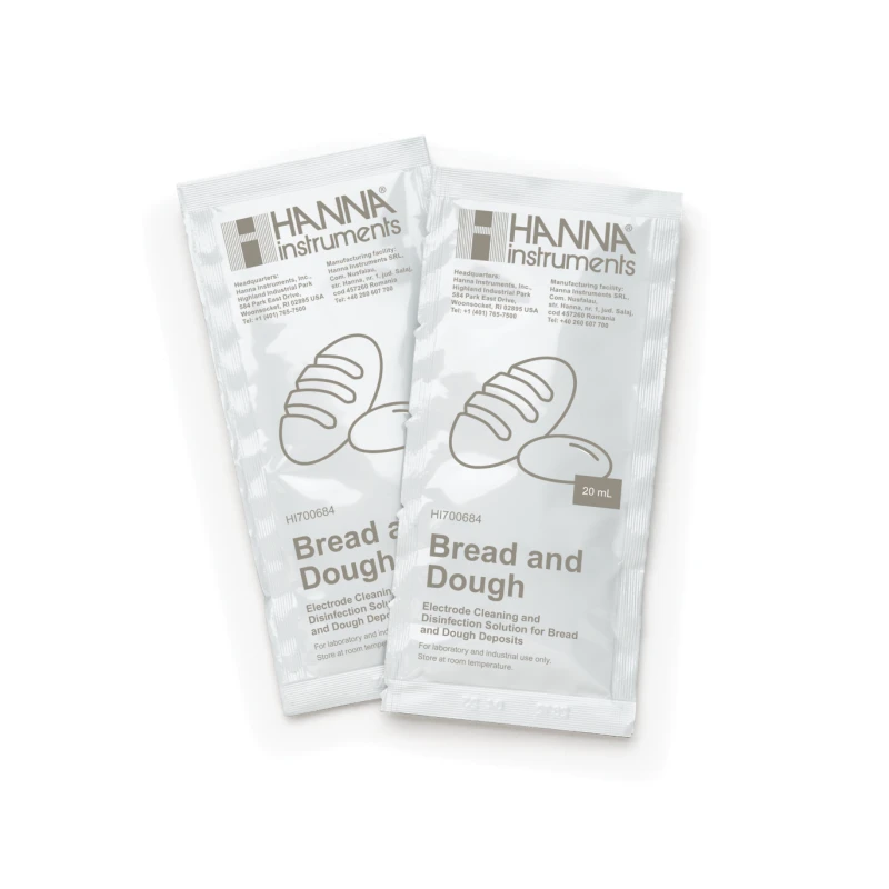 General Purpose Electrode Cleaning Solution HI700684P, Bread & Dough Residue, Sachets, 25 x 20 mL | EnvMart