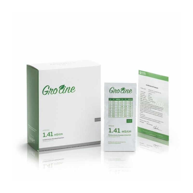 GroLine HI70031G 1413 µS/cm Conductivity Standard Sachets with Certificate of Analysis | EnvMart
