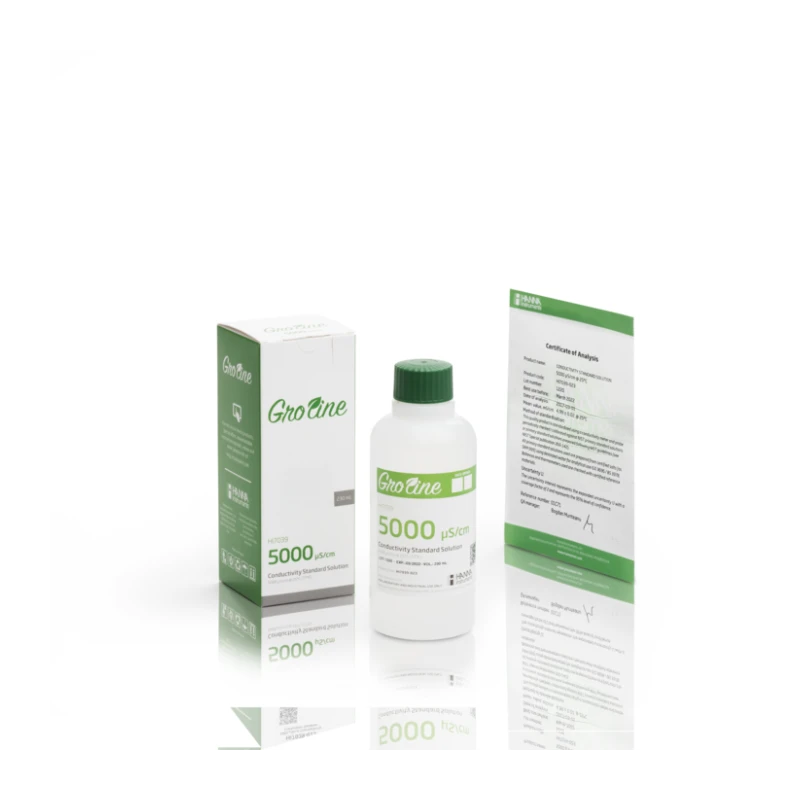 GroLine HI7039-023 5,000 µS/cm Conductivity Standard, 230 mL Bottle with Certificate | EnvMart