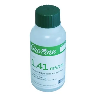 GroLine HI7031-012 Conductivity Standard Solution 1413 µS/cm, 120 mL Bottle with Certificate | EnvMart