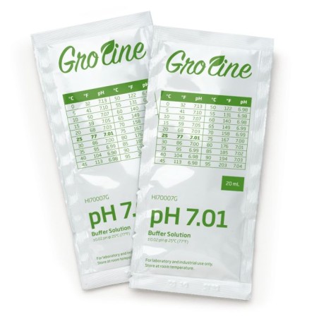 GroLine HI70007G pH 7.01 Buffer Sachets with Certificate of Analysis, 25 x 20 mL | EnvMart